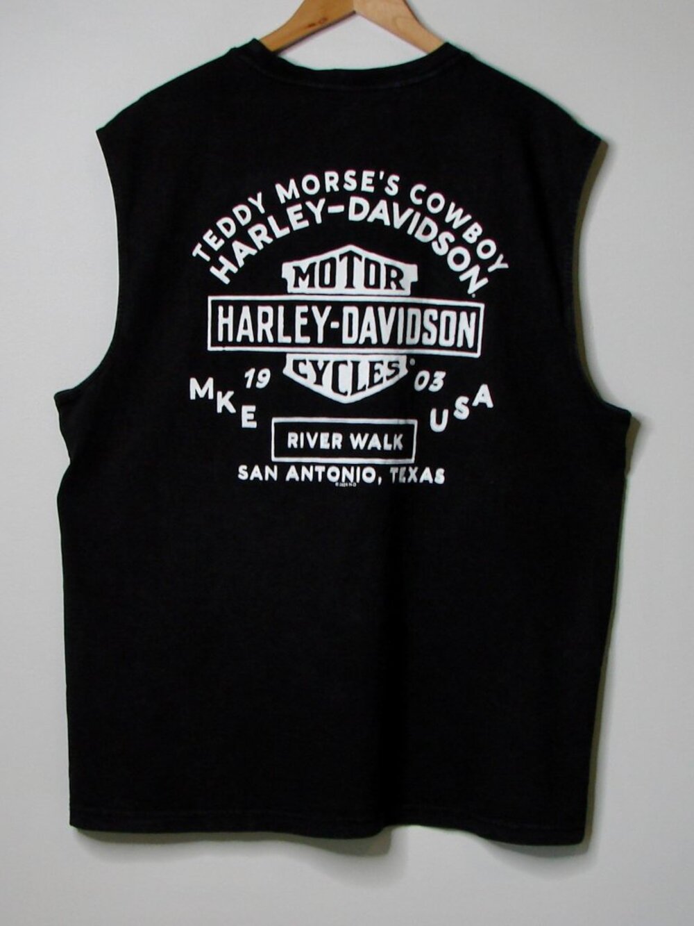 Harley Davidson Motorcyles Muscle Tank Top Sleeveless Texas Skull Wings XL 2XL - Picture 13 of 16